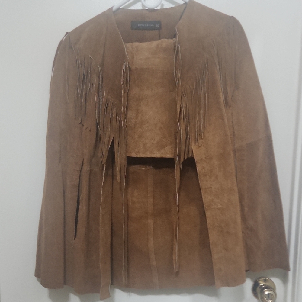 Suede Skirt Set